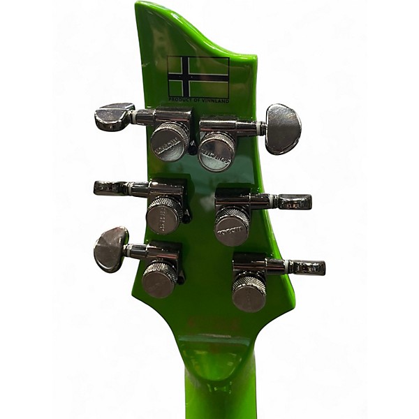 Used Schecter Guitar Research KENNY HICKEY SIGNATURE Neon Green Solid Body Electric Guitar