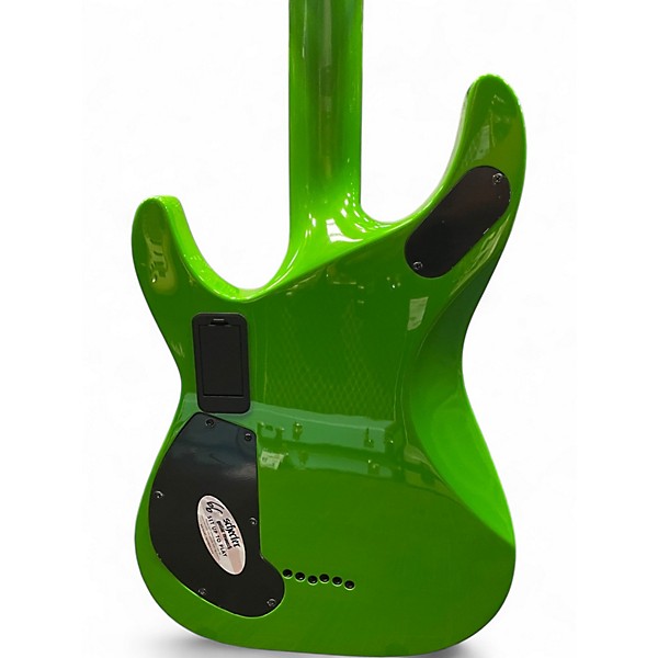 Used Schecter Guitar Research KENNY HICKEY SIGNATURE Neon Green Solid Body Electric Guitar