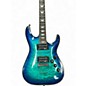 Used Schecter Guitar Research Omen Extreme 6 Ocean Blue Burst Solid Body Electric Guitar