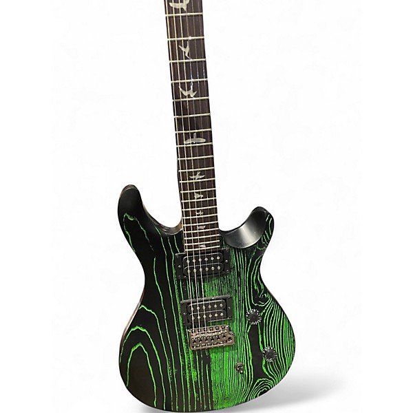 Used PRS SE Swamp Ash CE-24 Sandblasted Sandblasted Green Solid Body Electric Guitar