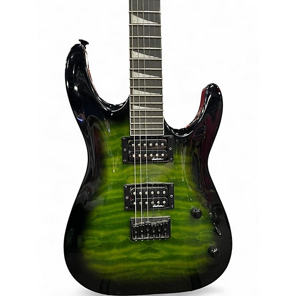 Used Jackson JS32Q DINKY Green Solid Body Electric Guitar
