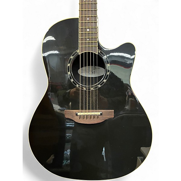 Used 2000s Ovation 1771LX Black Acoustic Electric Guitar