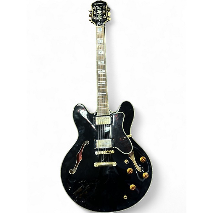 Used Epiphone Sheraton Black Hollow Body Electric Guitar Black