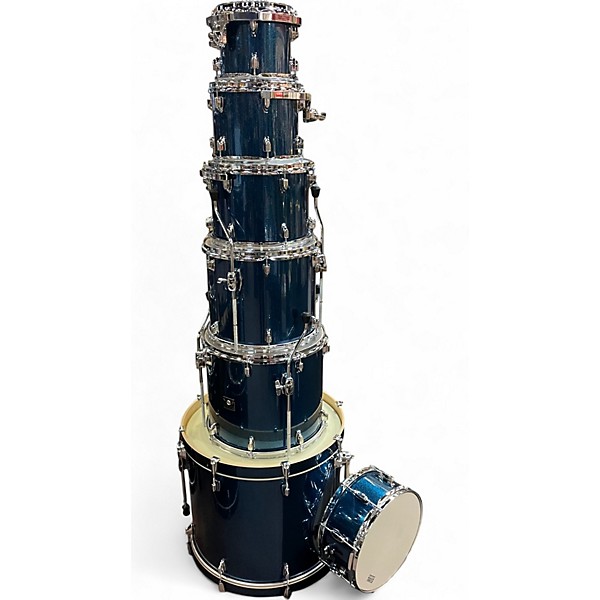 Used TAMA 7 Piece Superstar Classic indigo sparkle Drum Kit
