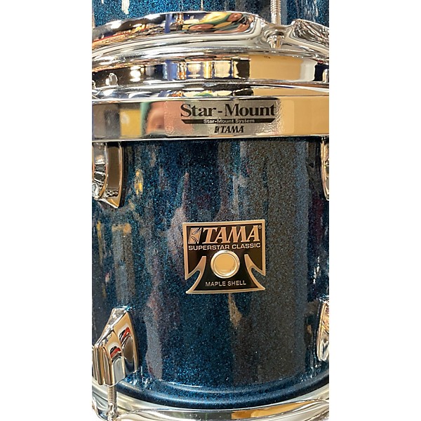 Used TAMA 7 Piece Superstar Classic indigo sparkle Drum Kit