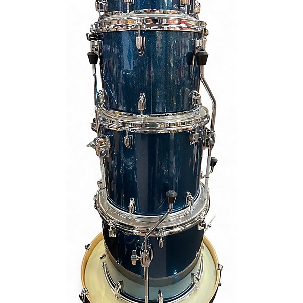 Used TAMA 7 Piece Superstar Classic indigo sparkle Drum Kit