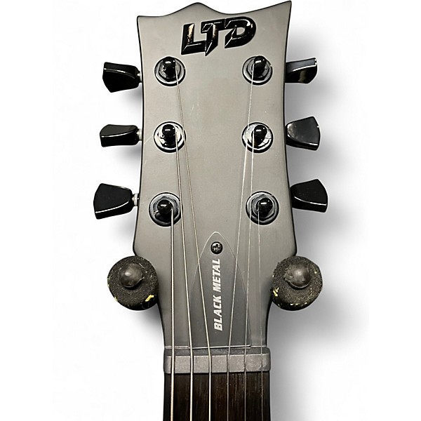 Used ESP LTD EC-Black Metal Satin Black Solid Body Electric Guitar