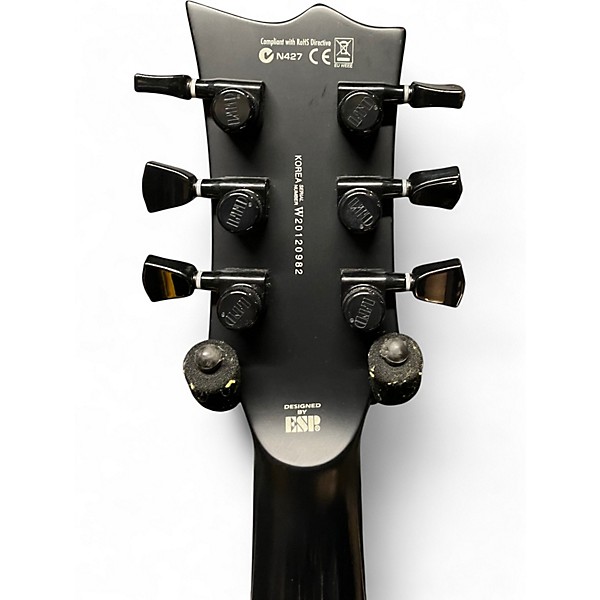 Used ESP LTD EC-Black Metal Satin Black Solid Body Electric Guitar