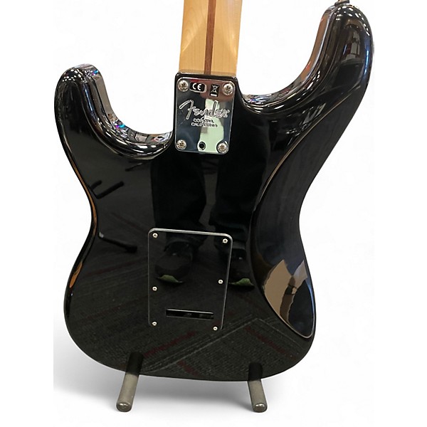 Used Fender American QMT Strat HSS Pale Moon Trans Black Trans Black Solid Body Electric Guitar