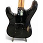 Used Fender American QMT Strat HSS Pale Moon Trans Black Trans Black Solid Body Electric Guitar