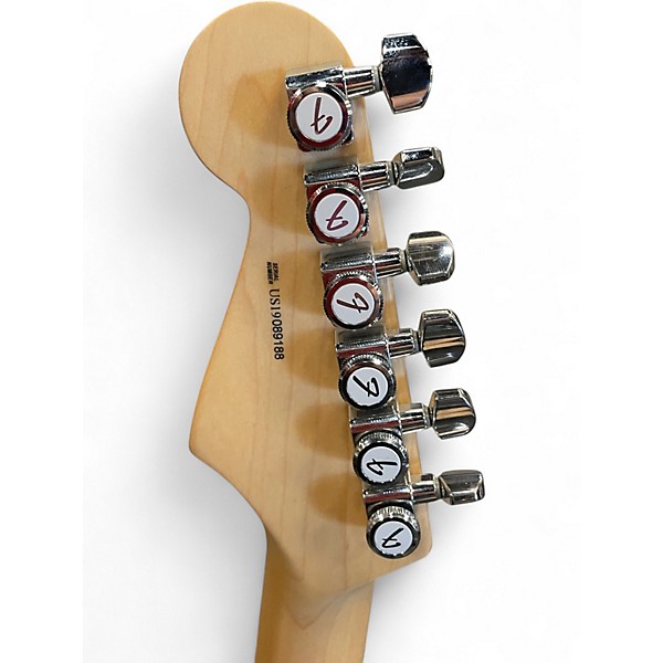 Used Fender American QMT Strat HSS Pale Moon Trans Black Trans Black Solid Body Electric Guitar