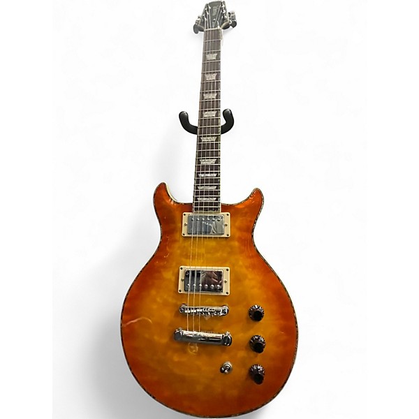 Used Hamer Sunburst Q/T Sunburst Solid Body Electric Guitar