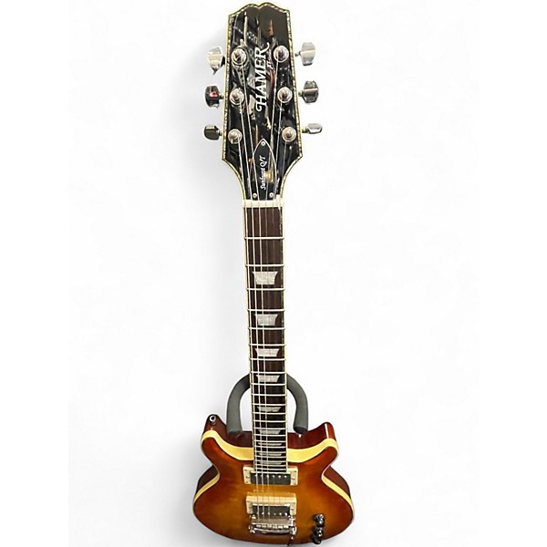 Used Hamer Sunburst Q/T Sunburst Solid Body Electric Guitar