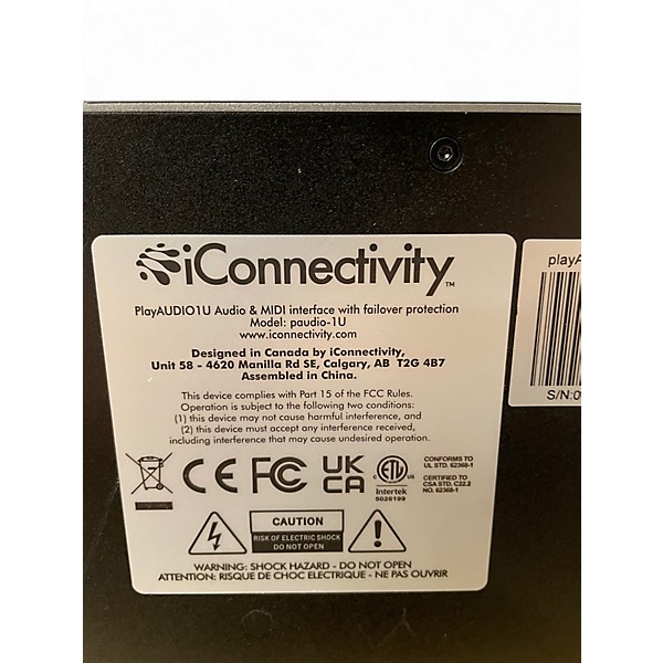 Used iConnectivity PLAYAUDIO 1U Audio Interface