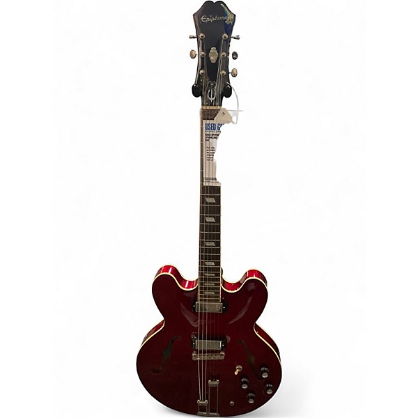 Used Epiphone Riviera Sparkling Burgundy Hollow Body Electric Guitar