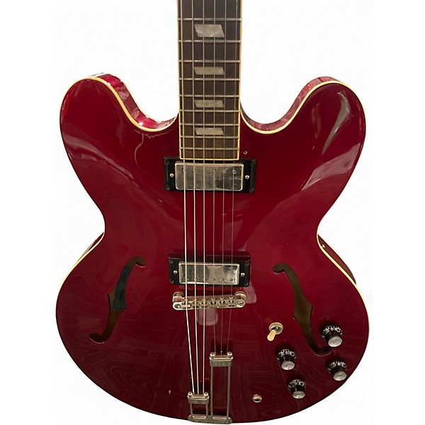 Used Epiphone Riviera Sparkling Burgundy Hollow Body Electric Guitar