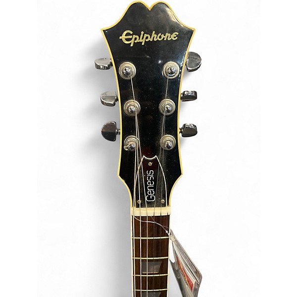 Used Epiphone Genesis Deluxe Pro Black Solid Body Electric Guitar