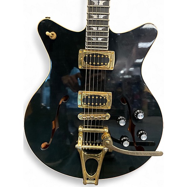 Used First Act Dahlia Custom Shop Black Hollow Body Electric Guitar