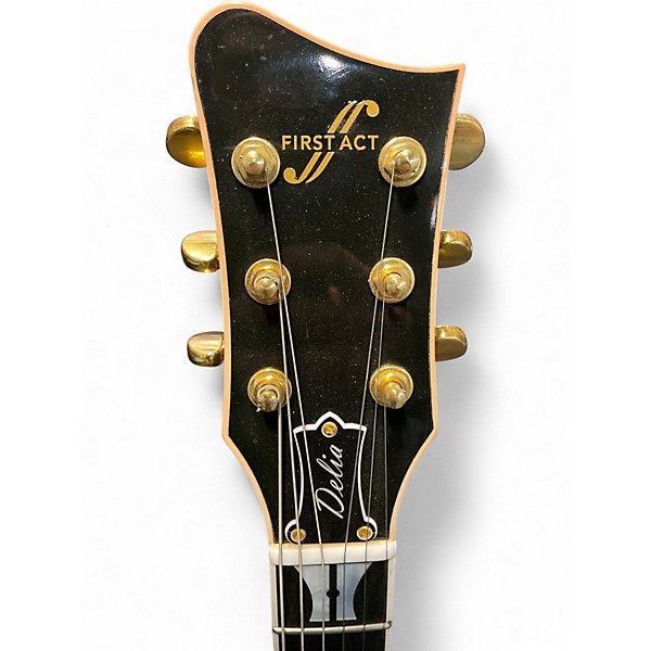 Used First Act Dahlia Custom Shop Black Hollow Body Electric Guitar