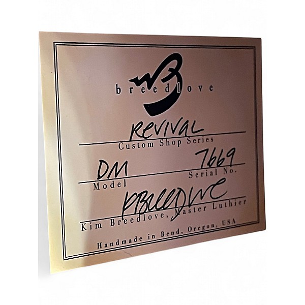 Used Breedlove Revival DM Natural Acoustic Guitar