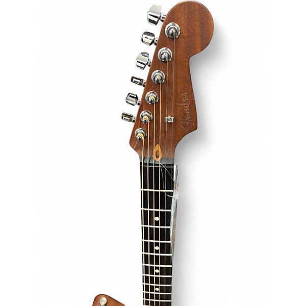 Used 2021 Fender American Acoustasonic Jazzmaster White Acoustic Electric Guitar