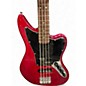 Used Squier Vintage Modified Jaguar Bass Special Crimson Red Trans Electric Bass Guitar