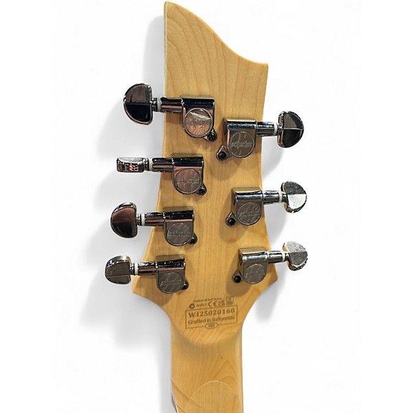 Used Schecter Guitar Research Demon 7 String Vintage White Solid Body Electric Guitar