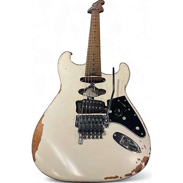 Used EVH FRANKENSTEIN RELIC  White Solid Body Electric Guitar