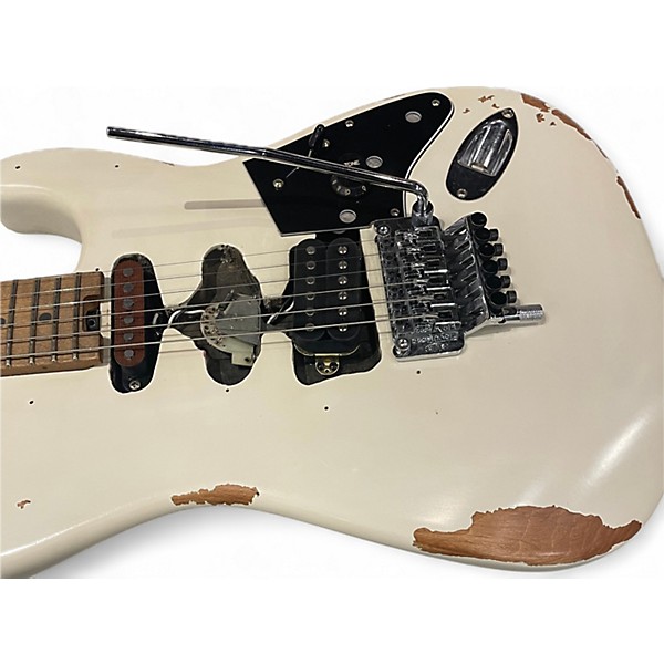 Used EVH FRANKENSTEIN RELIC White Solid Body Electric Guitar