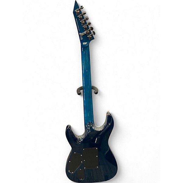 Used ESP LTD MH401QM Blue Solid Body Electric Guitar