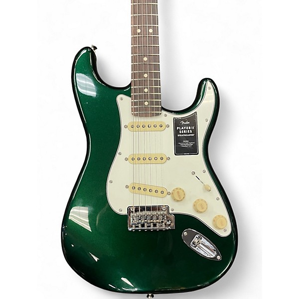 Used Fender Player II Stratocaster British Racing Green Solid Body Electric Guitar
