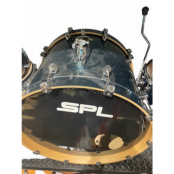 Used SPL 4 Piece velocity II blue sparkle Drum Kit