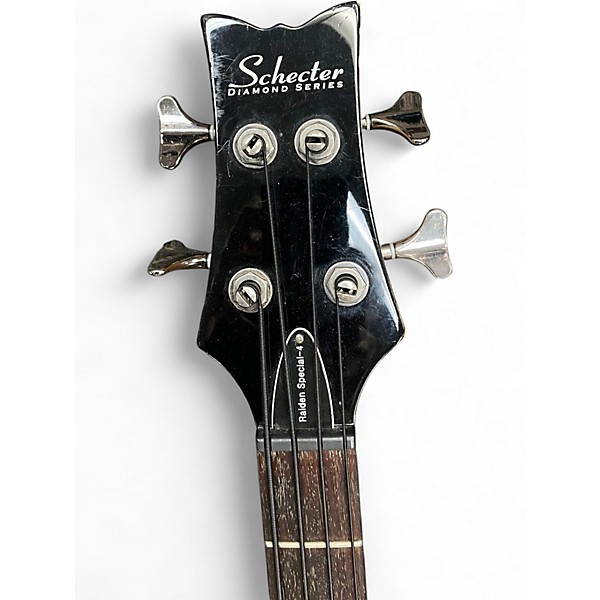 Used Schecter Guitar Research Raiden Special 4 String Trans Red Electric Bass Guitar