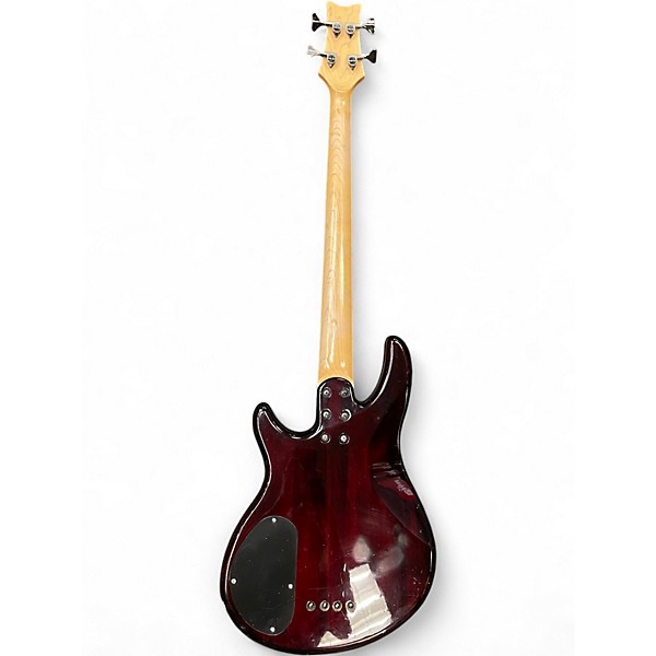 Used Schecter Guitar Research Raiden Special 4 String Trans Red Electric Bass Guitar