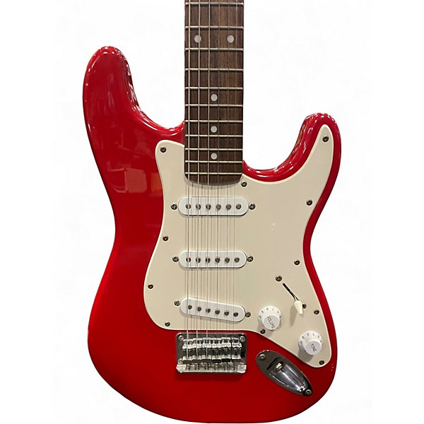 Used Squier Mini Affinity Stratocaster Candy Apple Red Electric Guitar