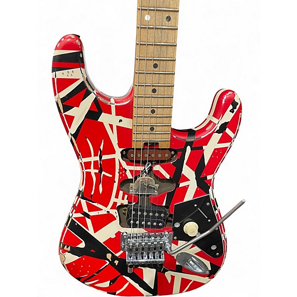 Used EVH Striped Series Frankie FRANKENSTRAT Solid Body Electric Guitar