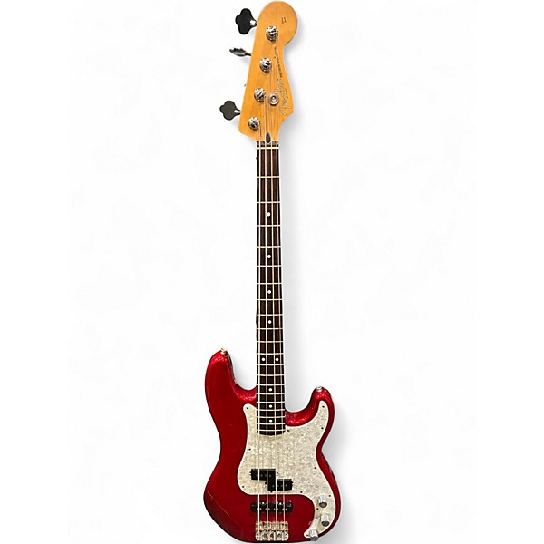 Used 2001 Fender Deluxe PJ Bass Candy Apple Red Electric Bass Guitar