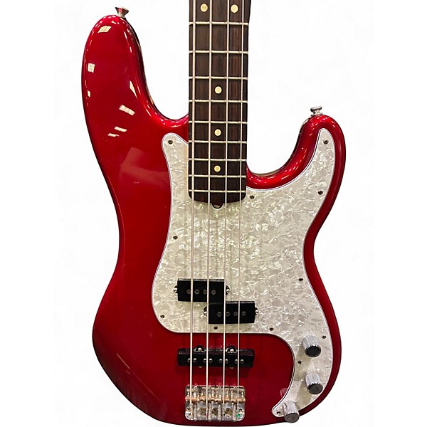 Used 2001 Fender Deluxe PJ Bass Candy Apple Red Electric Bass Guitar