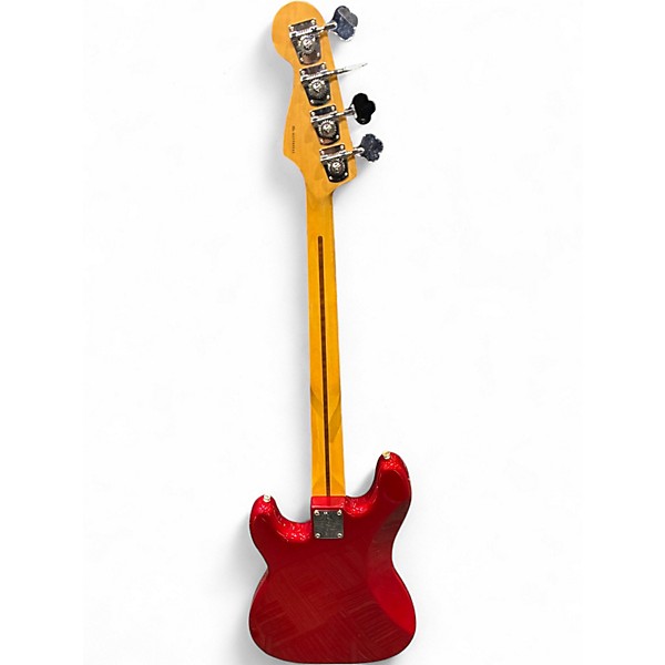 Used 2001 Fender Deluxe PJ Bass Candy Apple Red Electric Bass Guitar