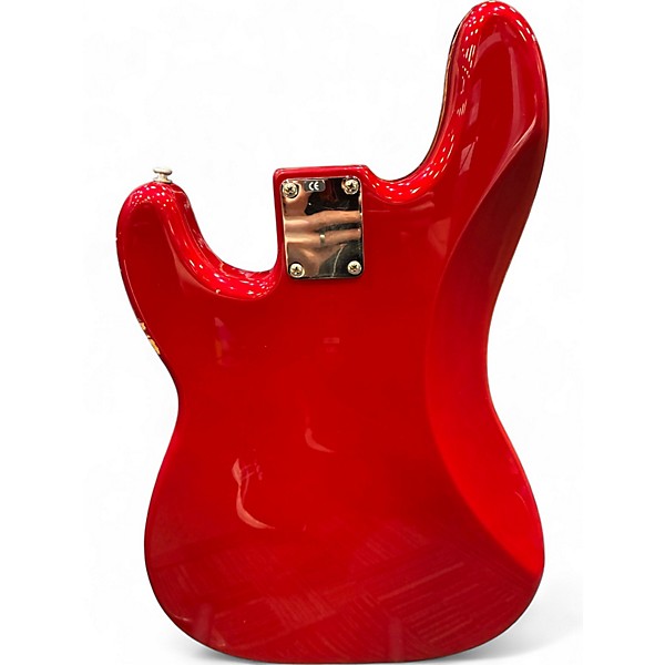 Used 2001 Fender Deluxe PJ Bass Candy Apple Red Electric Bass Guitar