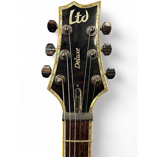 Used ESP LTD H1001FM Deluxe Black Solid Body Electric Guitar