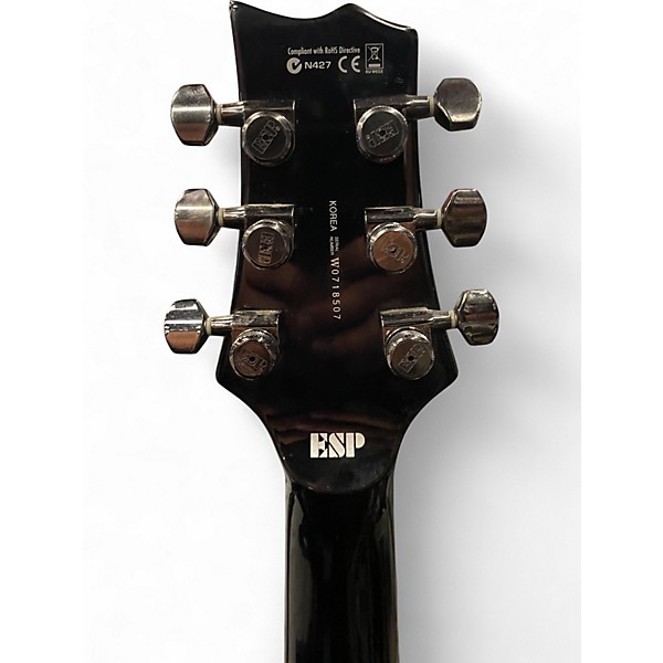 Used ESP LTD H1001FM Deluxe Black Solid Body Electric Guitar