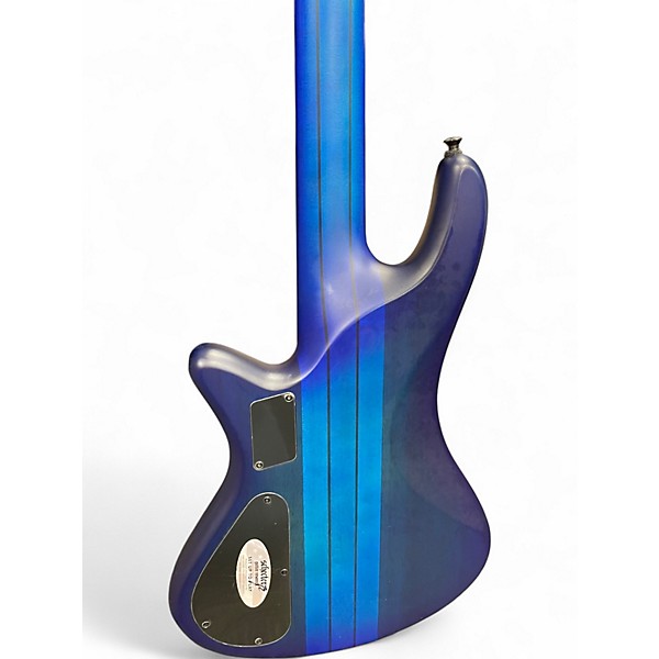 Used Schecter Stiletto 5 String Blue Burst Electric Bass Guitar