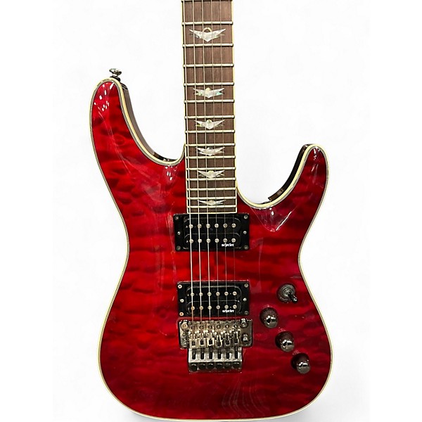 Used Schecter Guitar Research Omen Extreme 6 Red Solid Body Electric Guitar