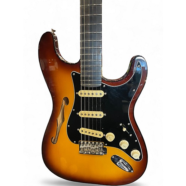 Used Fender Suona Stratocaster Thinline Violin Burst Solid Body Electric Guitar