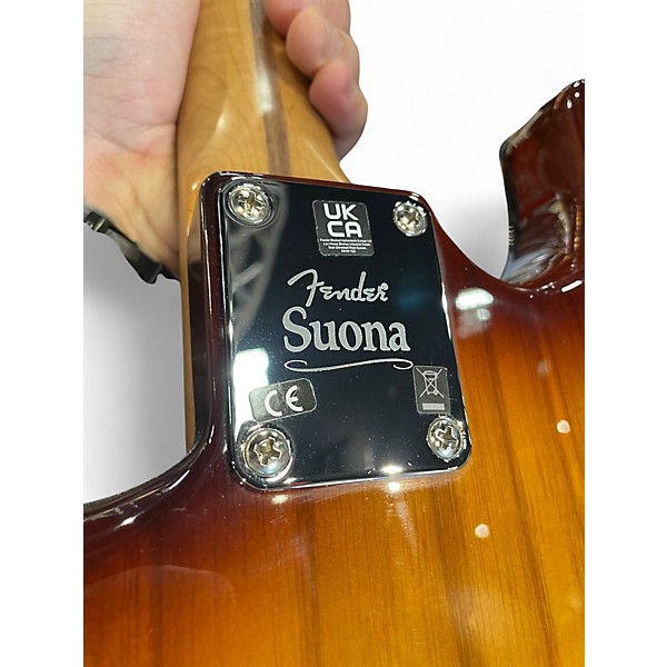 Used Fender Suona Stratocaster Thinline Violin Burst Solid Body Electric Guitar