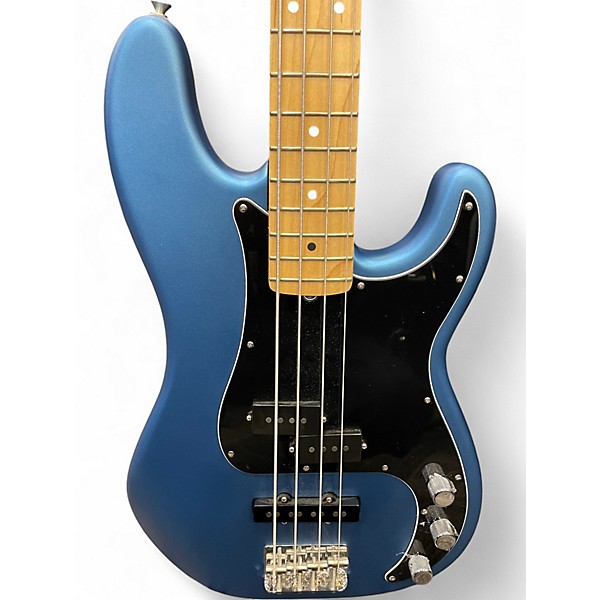 Used Fender American Performer Precision Bass Blue Electric Bass Guitar