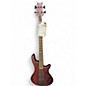 Used Schecter Guitar Research Stiletto Custom 4 String Crimson Red Trans Electric Bass Guitar thumbnail