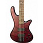 Used Schecter Guitar Research Stiletto Custom 4 String Crimson Red Trans Electric Bass Guitar