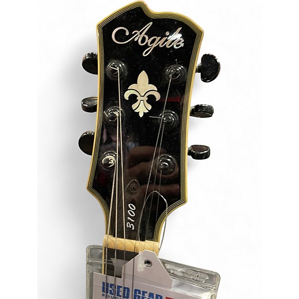 Used Agile Single Cut Black Solid Body Electric Guitar